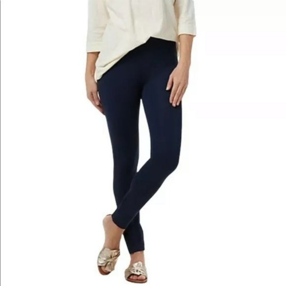 Spanx Ponte Control Shaper Ankle Leggings Black M
